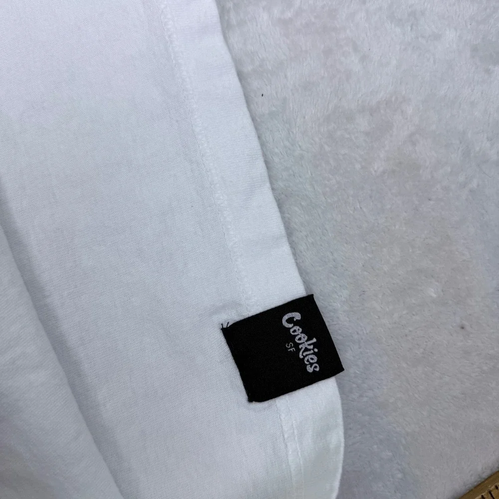 Cookies SF Mens White Graphic Logo T-Shirt Size M Short Sleeve Cotton‎ Tee